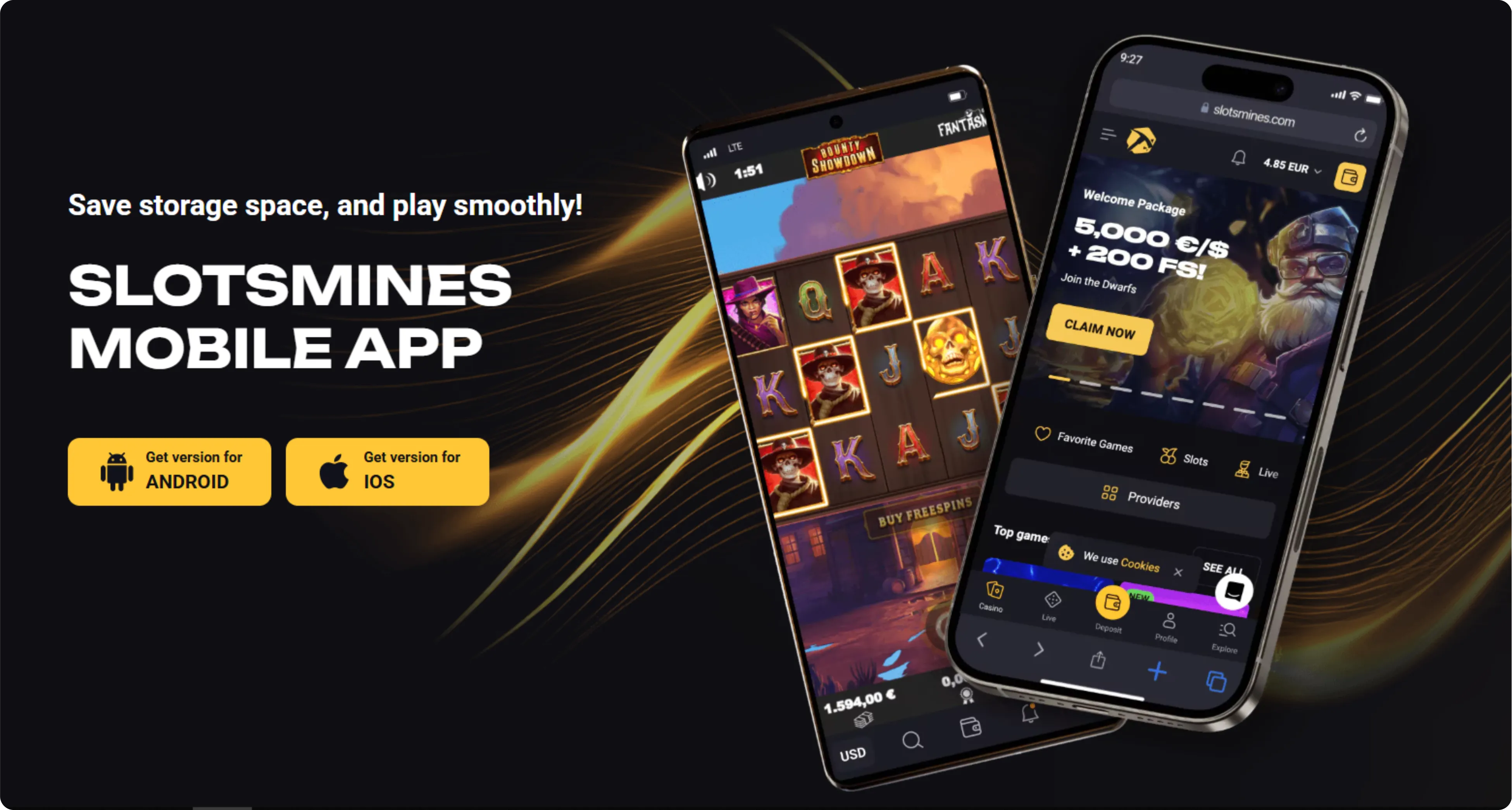 SlotMines Casino App Screenshot